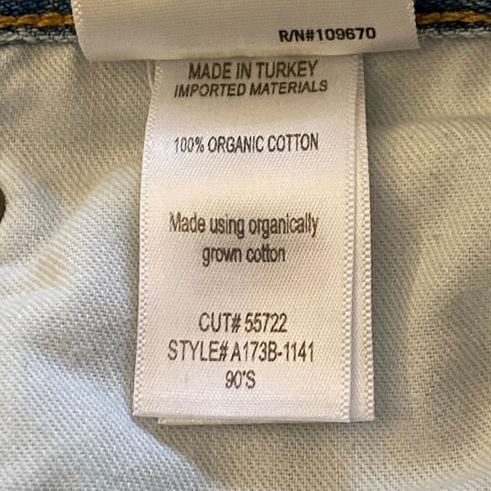 Agolde 90s Crop Distressed Jeans *Echo* Sz 34 - Picture 11 of 14